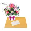 3D Pop Up Flower Bouquet Card Paper Flower Vase Greeting Cards for Mother's Day Congratulations Graduation Anniversary Birthday