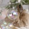 Iridescent Seven-Color Transparent Christmas Ornament Ball for Birthdays and Parties