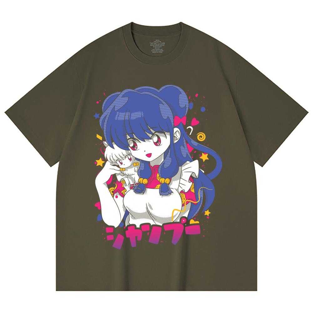 230 Gsm 100% Cotton Ranma 12 V3 Shampoo Print Unisex Heavy Cotton T Shirt