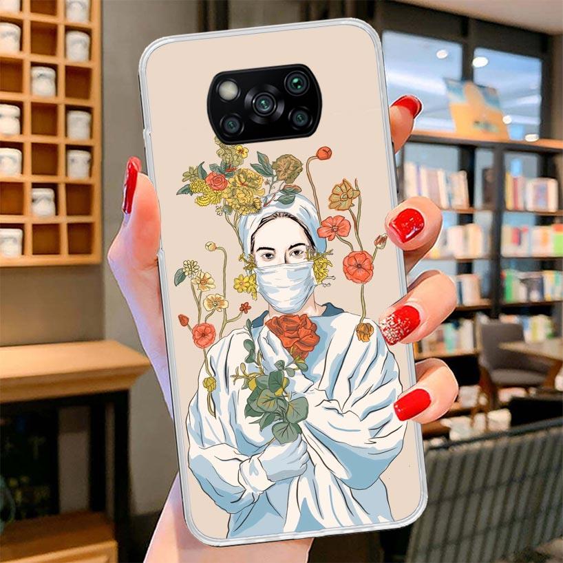 Medicine Nurse Doctor Cover Phone Case For Xiaomi Poco F7 Ultra X7 X6 X5 Pro M7 Redmi 15C 15 13C 13 12C 12 10C 10 9A 9C 9T 9 She