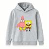 Kids Boys Girls Hoodie, Cute Cartoon Star Sponge Printed Pullover Hooded Sweatshirt Casual Warm Top for Toddlers