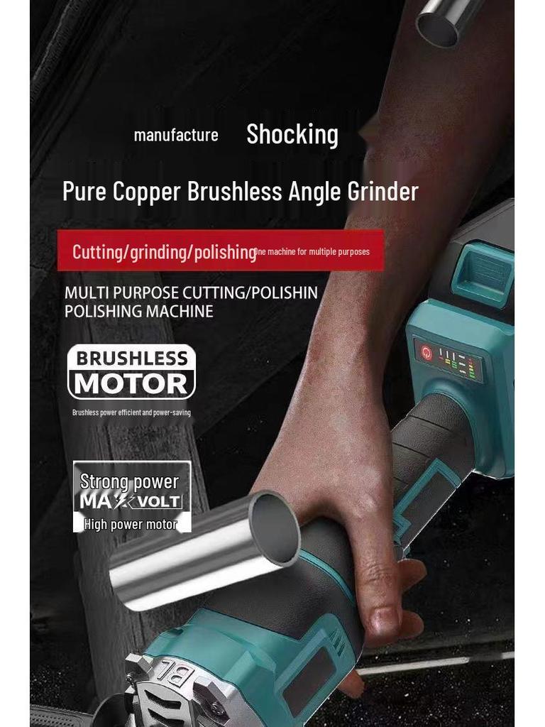 משחזת זווית אלחוטית בעלת הספק גבוה: מנוע מברשות רב-תכליתי לטחינה וליטוש