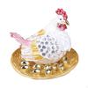 Chicken Figure Nist Hen Statue of Unique Classic Jewelry Organizer Chickens Ornament for Garden Home