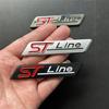 1 PEZZO Metallo Cromato Nero Opaco STline ST line Emblema Badge per Auto Decalcomania Auto Adesivo 3D Emblema per Focus ST Mondeo