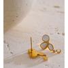 Yhpup Exquisite Gift Fashion Stainless Steel Thick Shell Flower Small Drop Earrings 18K Golden PVD Plated Trendy Fashion Jewelry