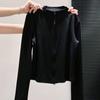 Women's Plus Size Velvet Double Zipper Stand Collar Long Sleeve Slimming T-Shirt - Autumn/Winter Warm Top