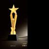 Customized Gold-plating Resin Trophy Award Souvenir, Excellent Character, Home Decoration, Creative, Crystal Base, Engraving 1Pc