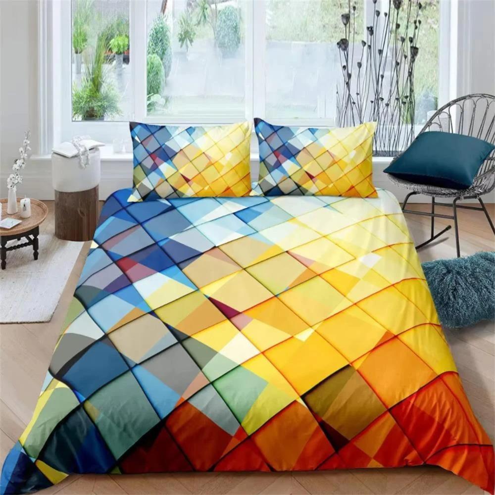 Red Glowing Bedding Set 3D Duvet Cover Set Single Double Twin Full Size Teens Adults Bedclothes Soft Polyester Bed Linen