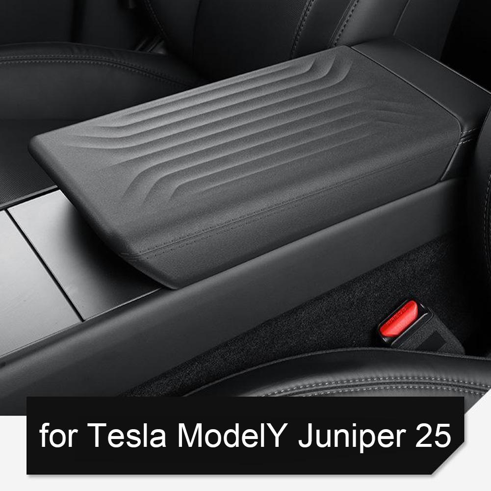 For Tesla ModelY Juniper 2025 Car Center Console Arm Box Lid Cover Rest Accessories Armrest Auto Central Interior Pad M7M2