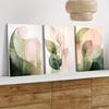3PC, Modern Abstract Canvas Decorative Painting Combining Geometric Lines and Soft Colors, Nordic Style Home Wall Art Hanging Pa