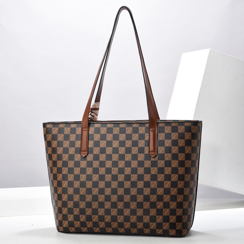 Tote Bag Checkerboard Child and Mother Bag Large Capacity Shoulder Messenger Bag Handbag Women's Bag S