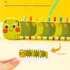 High-Standard Wooden First-Class Caterpillar Superior-Grade Color Top-Grade Matching First-Class Game First-Class Montessori First-Class
