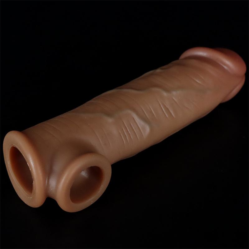 Mace Male Condom Glans Penis Lengthened and Bold Sex Toys Extended Growth Cover Thick Appliances