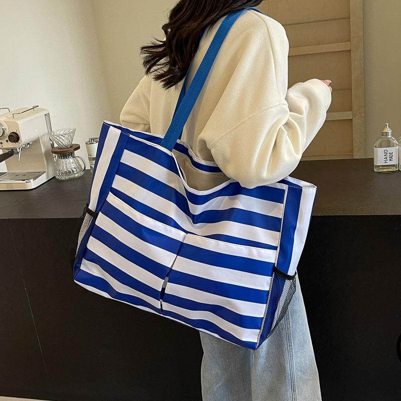 Übergroße Strandtasche Wasserdicht und Sanddicht Damen Strandhandtasche mit Reißverschluss und Feuchtfach, Geeignet für Schwimmbad, Fitnessstudio, Lebensmittelgeschäft, Reisen