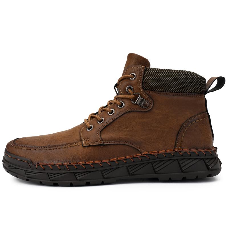 Men's High-top Leather Boots Casual Sneakers