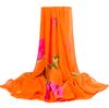 Extra Large Chiffon Printed Scarf White Shawl Dual-purpose Women's Korean Version Autumn and Winter Long Scarf Beach Towel for Women