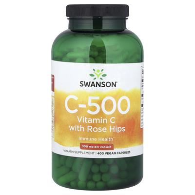 C-500, Vitamin C mit Hagebutte, Veggie-Kapseln 400