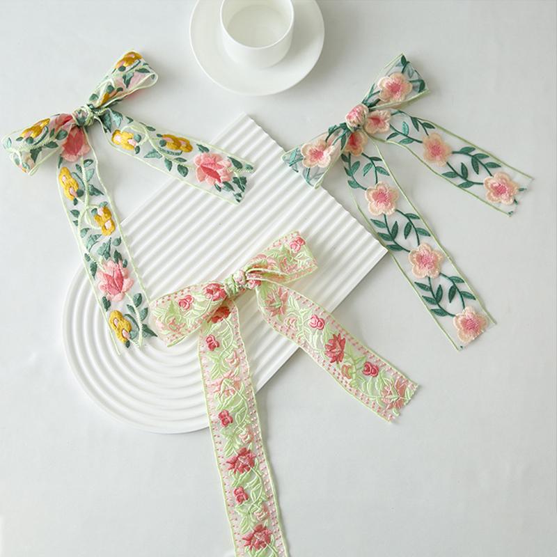 Vintage Ethno-Stil Chinesische Stickerei Spitze Chinesischen Stil Organza Stickerei Hanfu Kleidung Rock Seite Rand Zubehör Zubehör