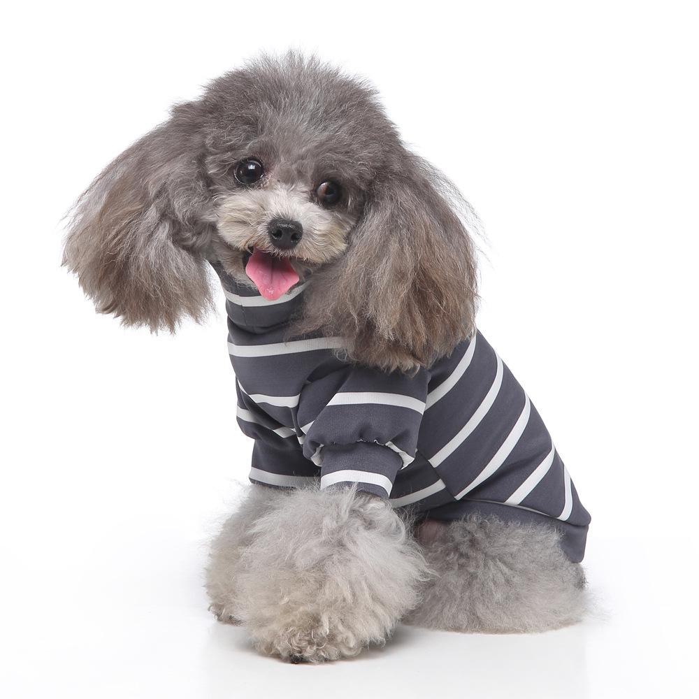 Meiqi Pet Spring & Summer Striped Dog Turtleneck Sweater