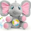 Peluche éléphant musical JOYFY pour enfants, jouet en peluche animal en peluche avec musique et lumière pour bébés nourrissons, cadeaux de Noël et d'anniversaire