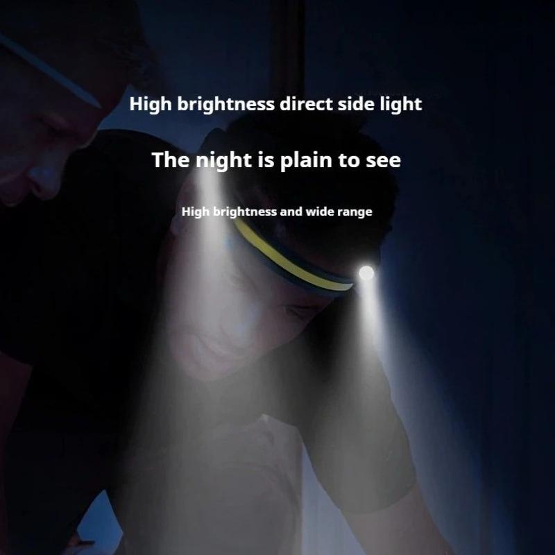 Smiling Shark Sensor Clip-on Hat Light Rechargeable Waterproof LED Headlamp  TD-0122