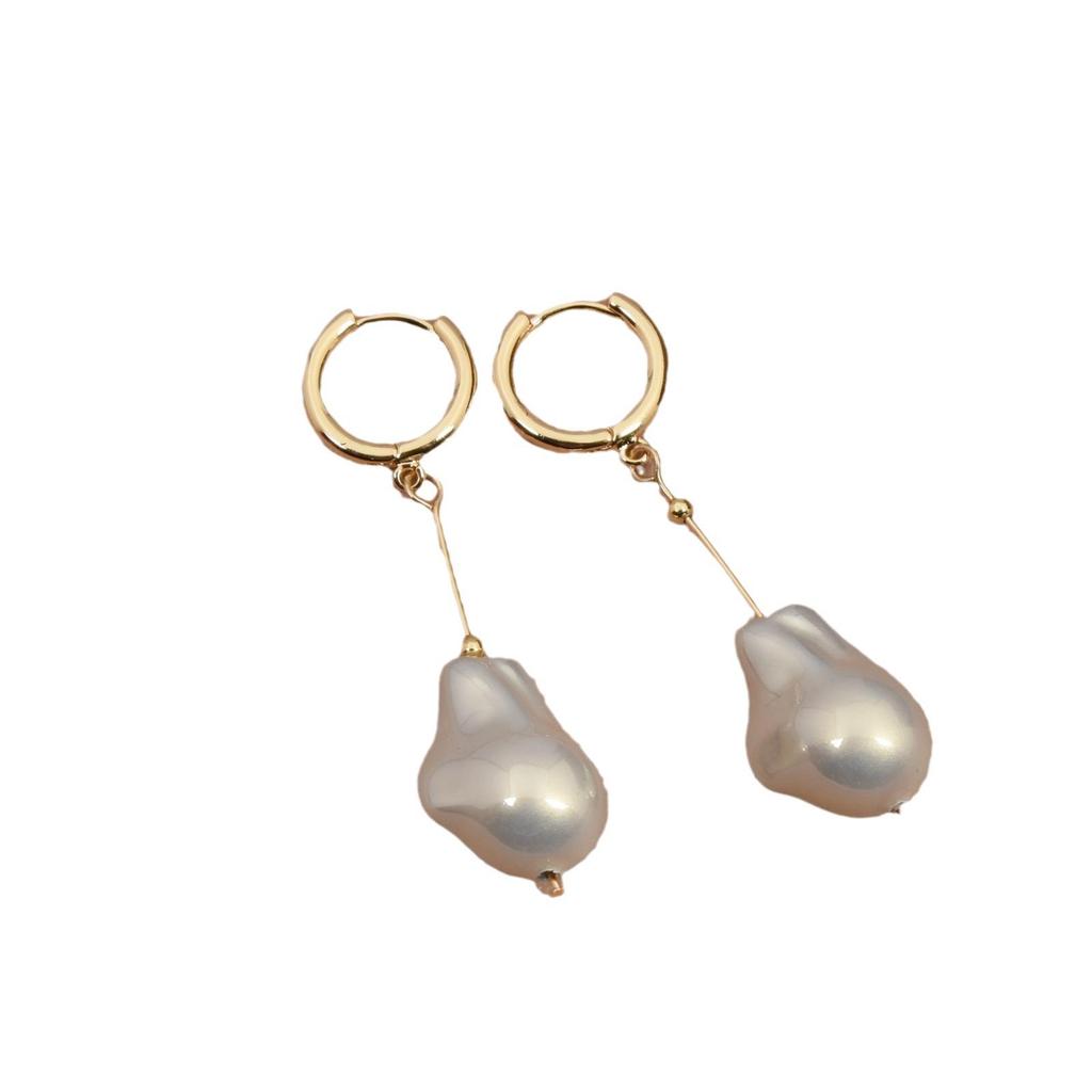 Vielseitige unregelmäßige Barockperlen-Ohrstecker – Natürliche Süßwasserperlen