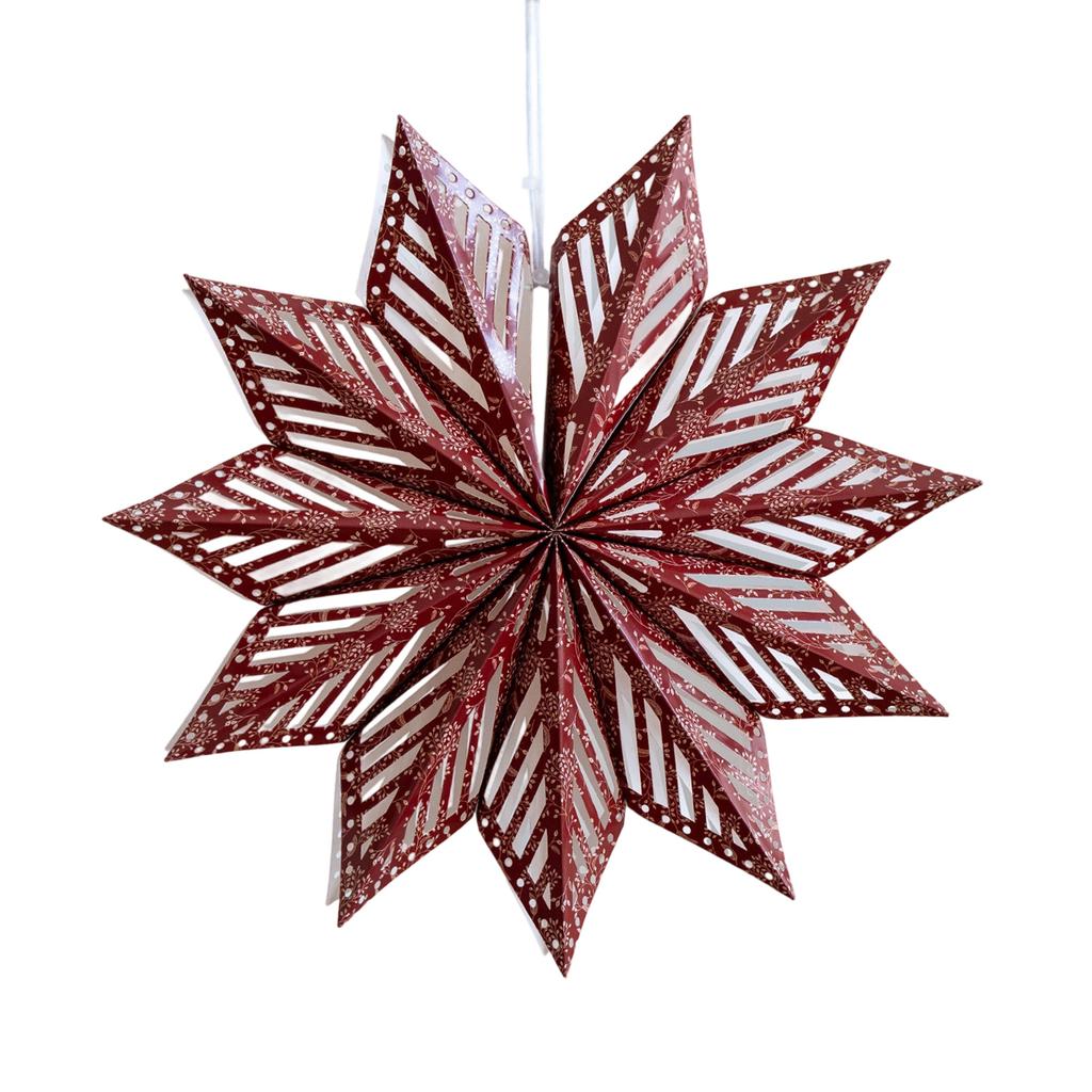 Durable Paper 3D Snowflake Ornament Waterproof Wrinkles Resistant for Christmas Tree Ceiling Window Decoration
