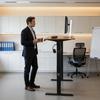 Standing Desk Frame Dual Motor, Electric Adjustable 104-160 Cm Extension Length, 4 Memory Height Settings, Stand Up Table Legs, Sit To Stand Desk Leg
