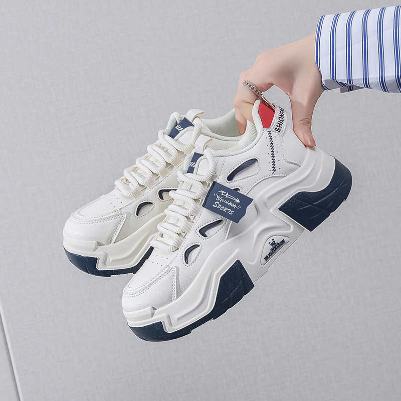 Fashion Thick-heeled Road Outdoor Woman Oxford Elegant Heels Shoes Sport Platform Women Sneakers Popular New Season Casual Trendy