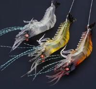 

Random Color 1 Pcs 9cm 6g Saltwater Fishing Luminous Soft Lures Artificial Shrimp Hooks Baits Sinking Tackle Fishing Bait