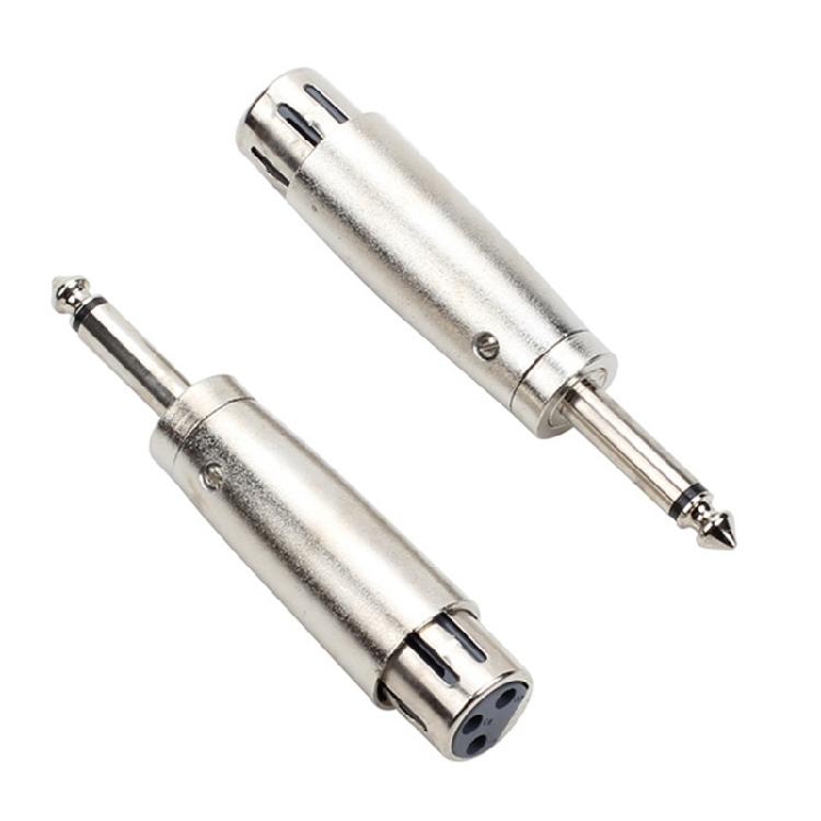 6.35mm 1/4in To 3Pin Sound Adapter Lightweight 6.35 To 3Pin Connector Converter for Mixers Power Amplifiers Microphones