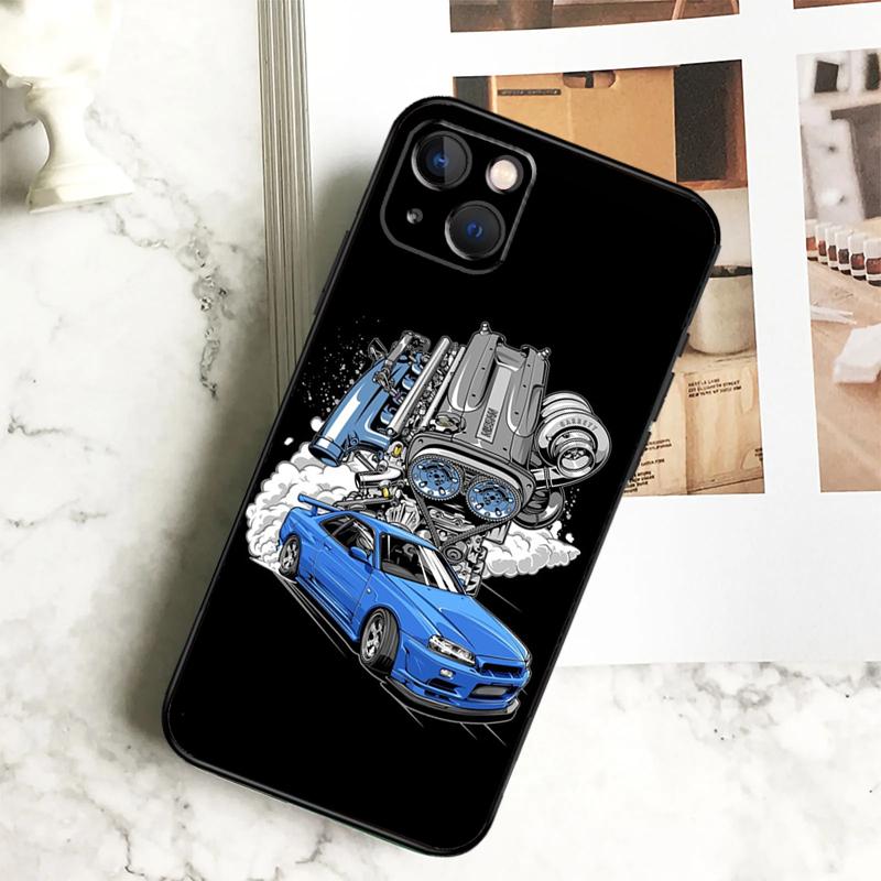 Skyline Gtr R32 Case For iPhone 11 12 13 14 15 16 Pro Max Plus 12 13 Mini X XR XS Max 7 8 Cover Coque
