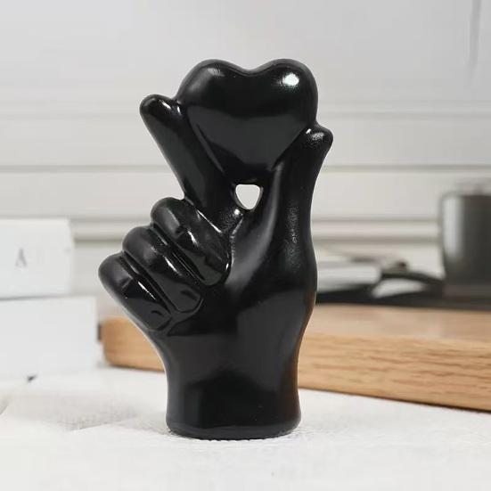 Valentinstag Herz Handornament Herzform Geste Harzstatue Skulptur Heim Büro Hochzeitsparty Romantische Dekoration