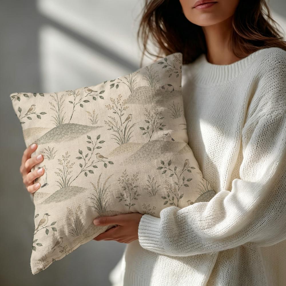 Stil Japanisch Natürlich Handgezeichnet Kissenbezug Gemustert Kissenbezug Romantisch Gemütlich Zuhause Sofa Dekoration