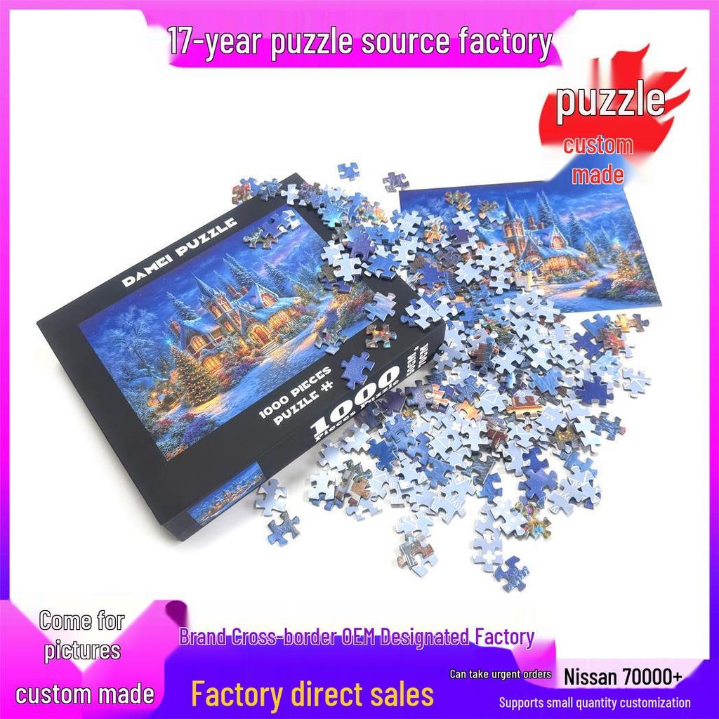 In Stock 1000-Piece High-Quality Challenging Jigsaw Puzzle for Adults - Customizable