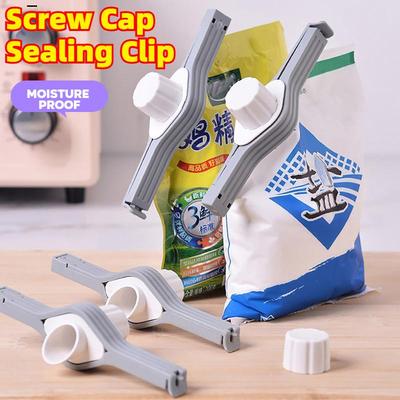 Screw Cap Sealing Clip Seasoning Bag Milk Powder Salt Bag Sealing Clip Snack Food Preservation Clip Gadget Kitchen Accessories