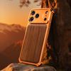 Oatsbasf Solid Wooden Phone Case for iPhone 17 Pro Max/17 Pro Magsafe Frameless Wireless Charging Shockproof Protective Cover