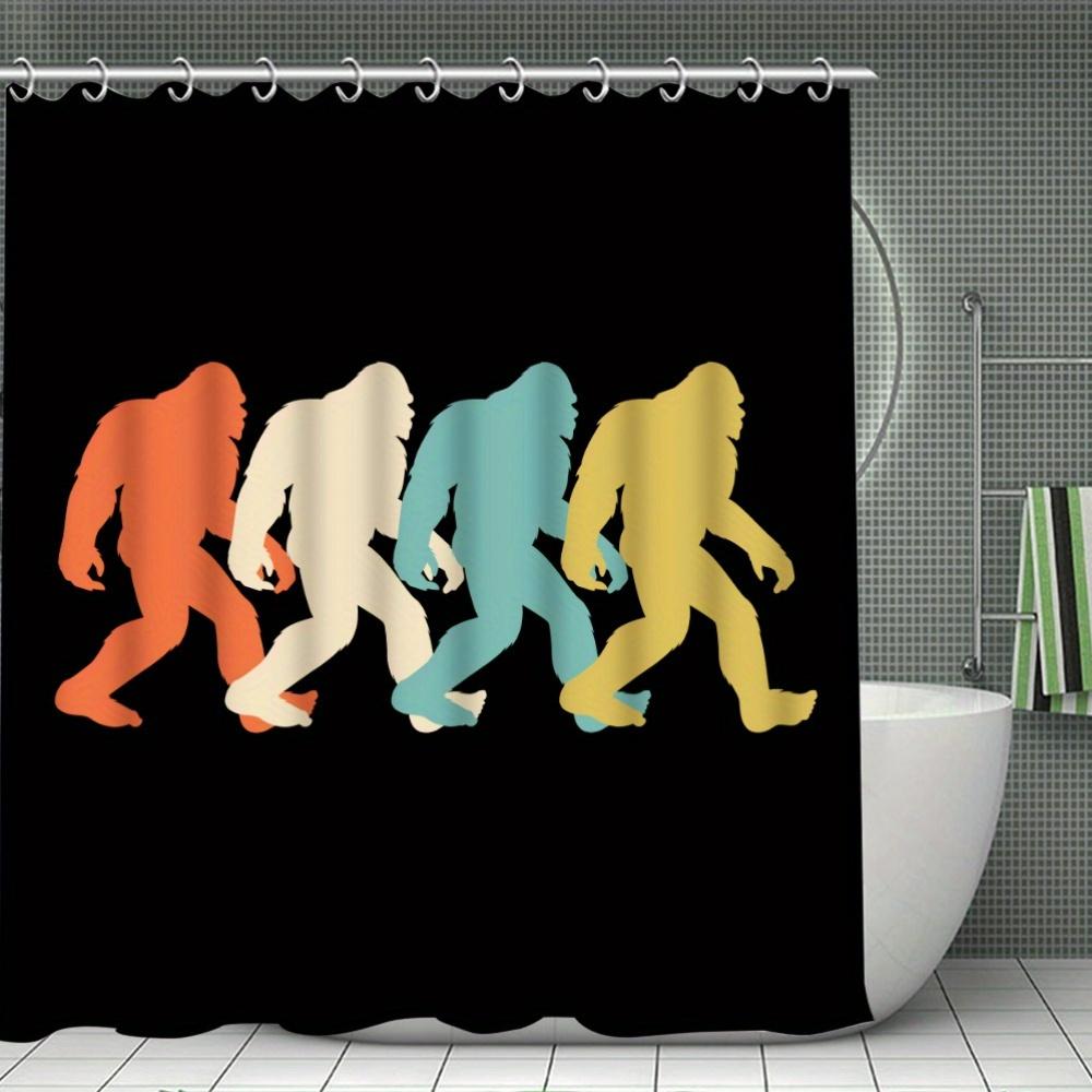 Evolution Of Bigfoot Shower Curtain Set: Colorful, Fun Bathroom Decor For Unique, Playful Ambiance And Whimsical Charm
