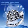 Adjustable Steel Male Chastity Cage with Metal Lock & Bondage Ring