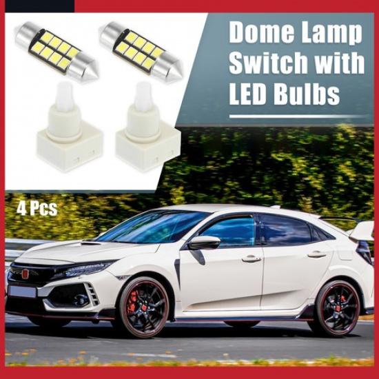 Pack of 1 For Honda CR-V 2008-2012 Dome Lamp Switch with White LED Bulbss