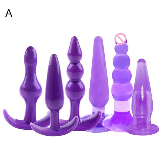 6Pcs/Set Anal Trainer Kit Butt Plugs Couple Flirting Sex Toy Prostate Massager