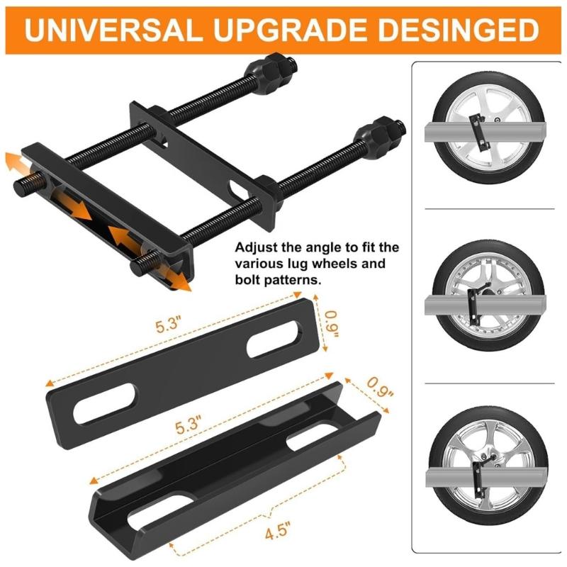Reinforced Spare Tire Mounting Bracket with Double Washer Defense 120 Pound Load Capacity Waterproof for Trailers