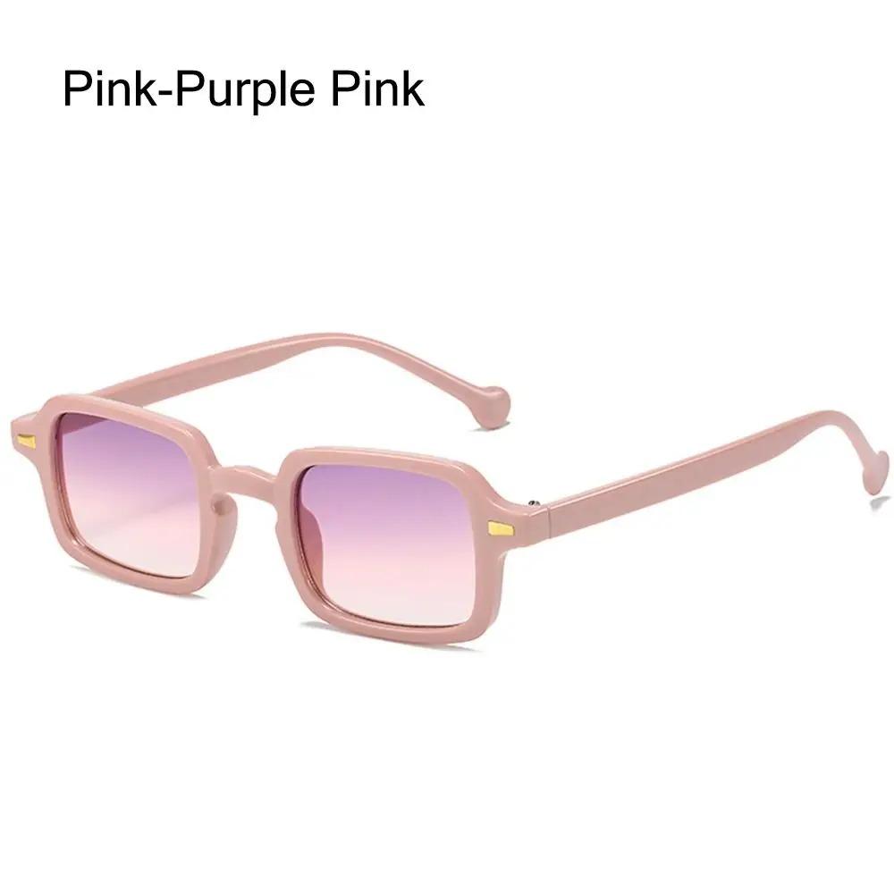 Sun Glasses Casual Men UV400 Protection Rivets Decoration Vintage Women Rectangle Luxurious