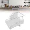 Dish Drying Rack Folding 2 Tier Multipurpose Easy Storage Dish Dryer Rack for Kitchen Countertop