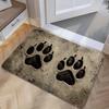 Muddy Dog Paw Print Mat: Non-Slip Soft Coffee Maker Mat, Washable Area Rug for Kitchen, Entryway, Living Room Home Decor