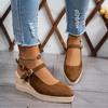 Women's Woven Wedge Thick Heel Sandals Female Platform Sandals Spring New Suede High Heel Pointed Strap Fashion Thick Sole Shoes