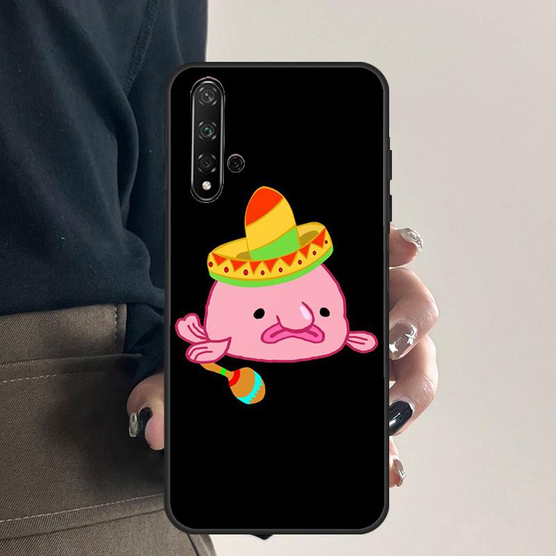 Cartoon Blobfisch Für Huawei Nova 12i 12s 7i 8i 11i 9 10 SE Y91 Y90 Y60 Y70 Y72 Y61 P30 P40 Lite P60 Pro Hülle