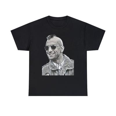 Taksi vairuotojas Travis Bickle Grafinis spaudinys Filmo menas Unisex Sunkaus medvilnės marškinėliai