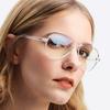European American Style Eyeglass Frames for Women Vintage Simple Woman Glasses Frame Pilot Shape Glasses Trendy