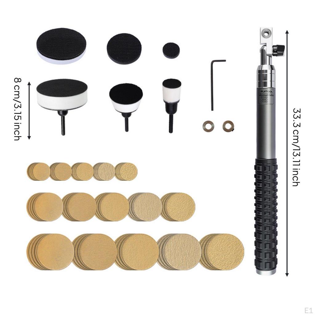 Handheld Bowl Sander Aluminum Alloy Body Lathe Sanding Attachment Smooth Finishing Wood Polishing